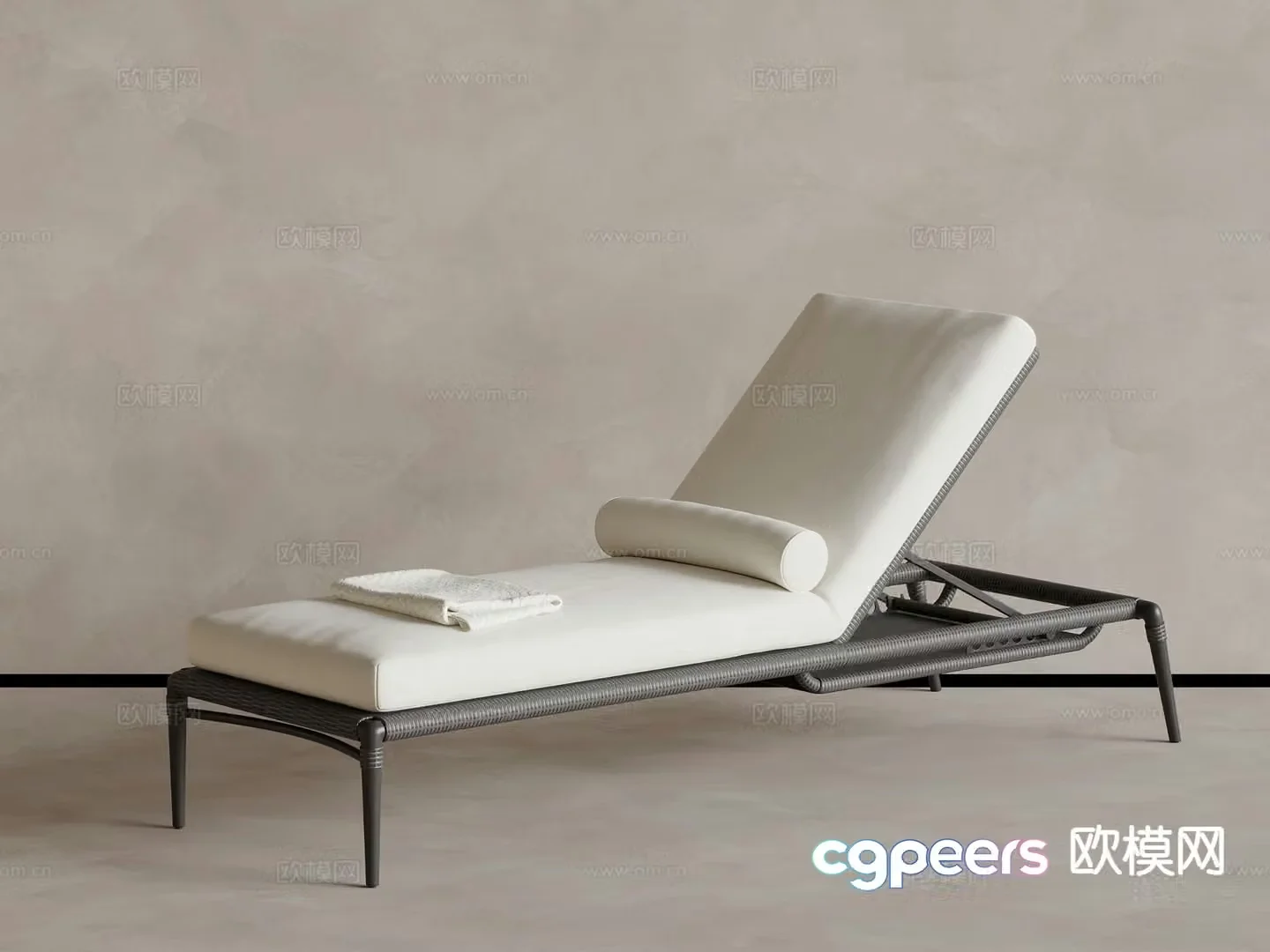 Leisure recliner folding recliner 3d model
