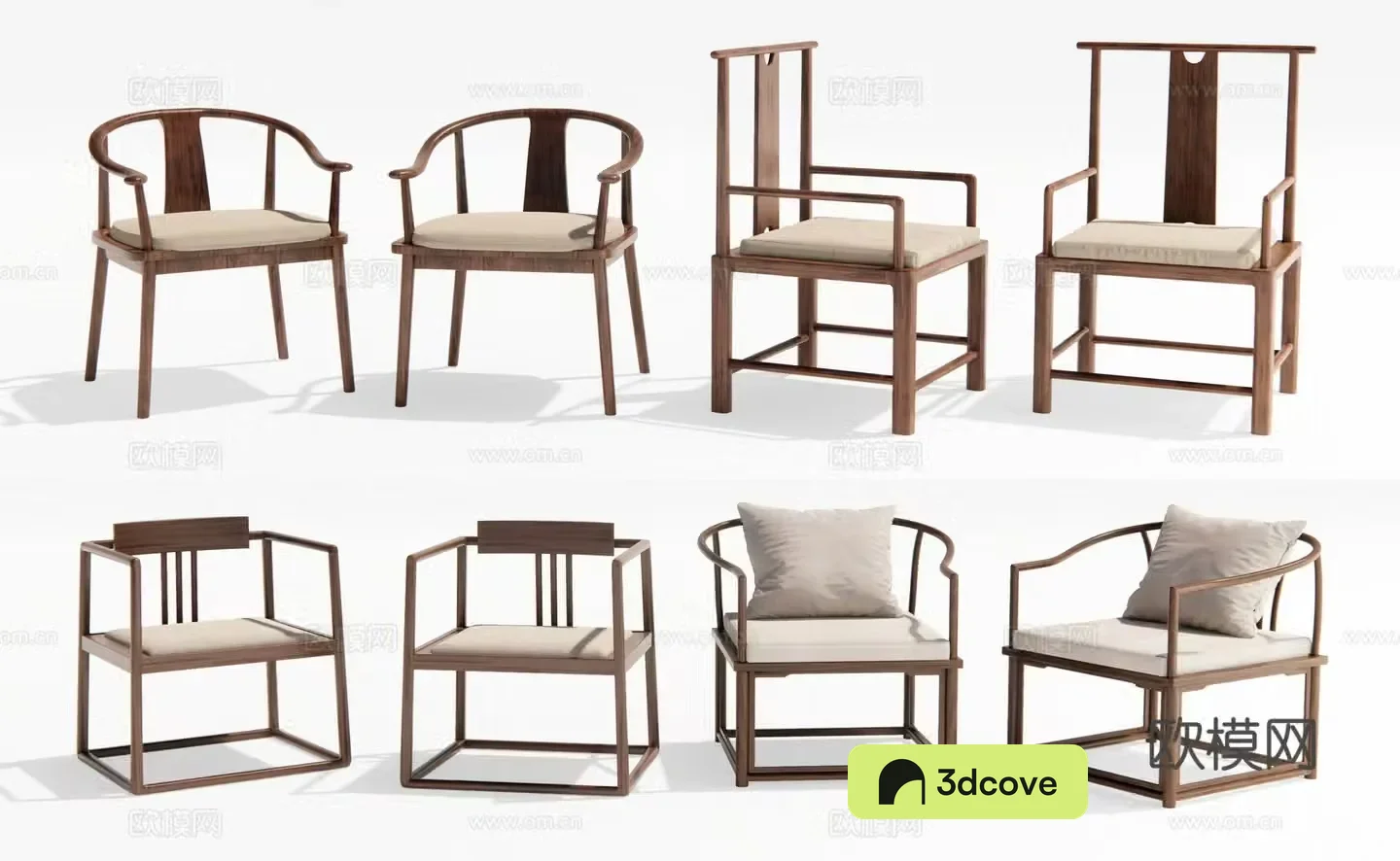 New Chinese style leisure chair arm chair wooden chair