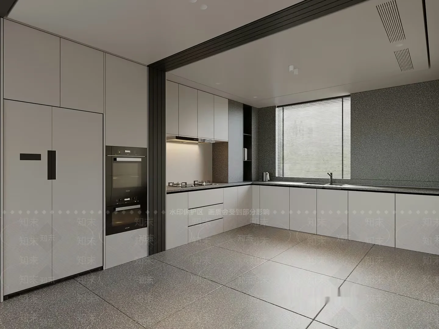 Modern Kitchen 3D Model – 7499 – VRAY Render