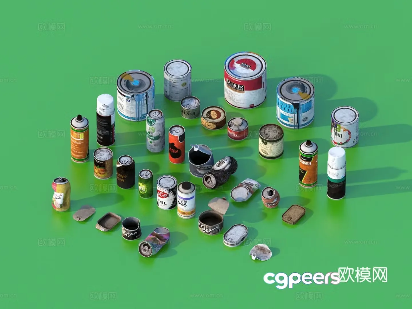 Spraying cans Self-spraying spraying spraying cans Spraying cans 3D model