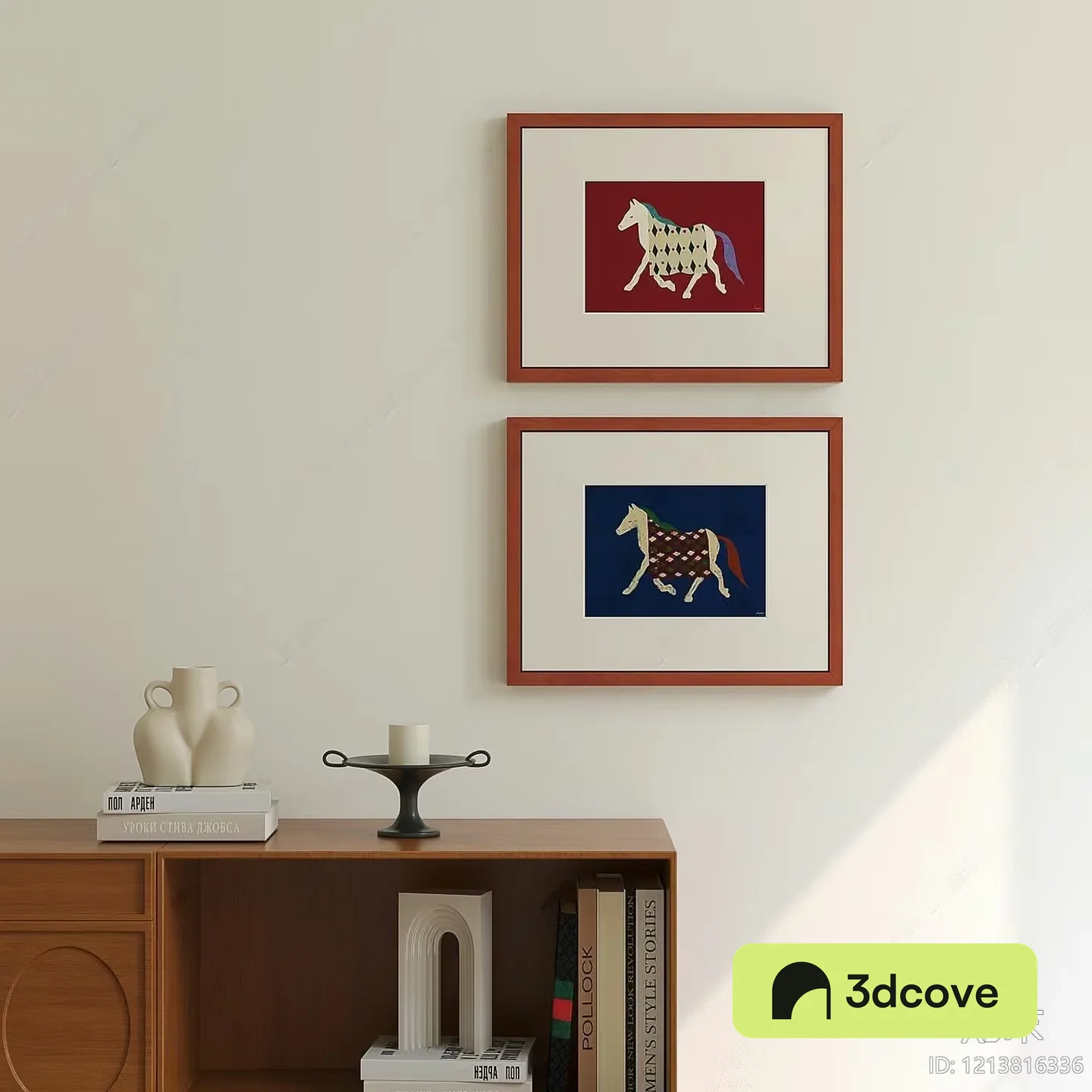 A Set Of Two Framed Horse Pictures