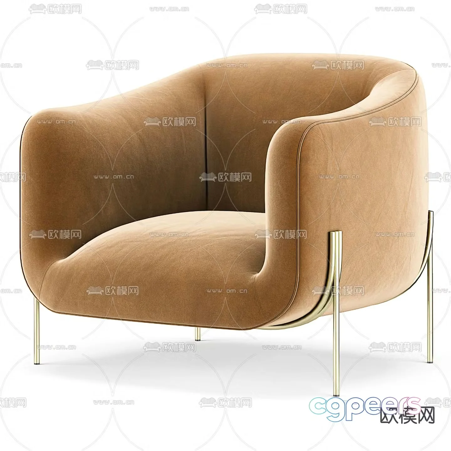 Bonaldo light luxury leisure chair 3D model