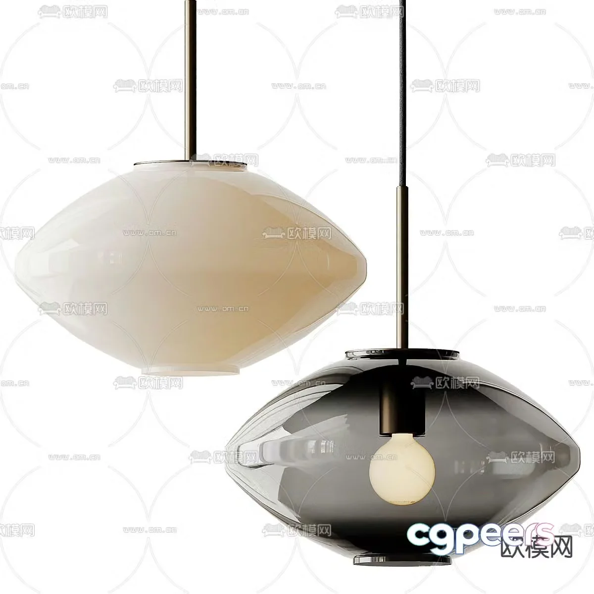 Creative chandelier glass chandelier 3d model