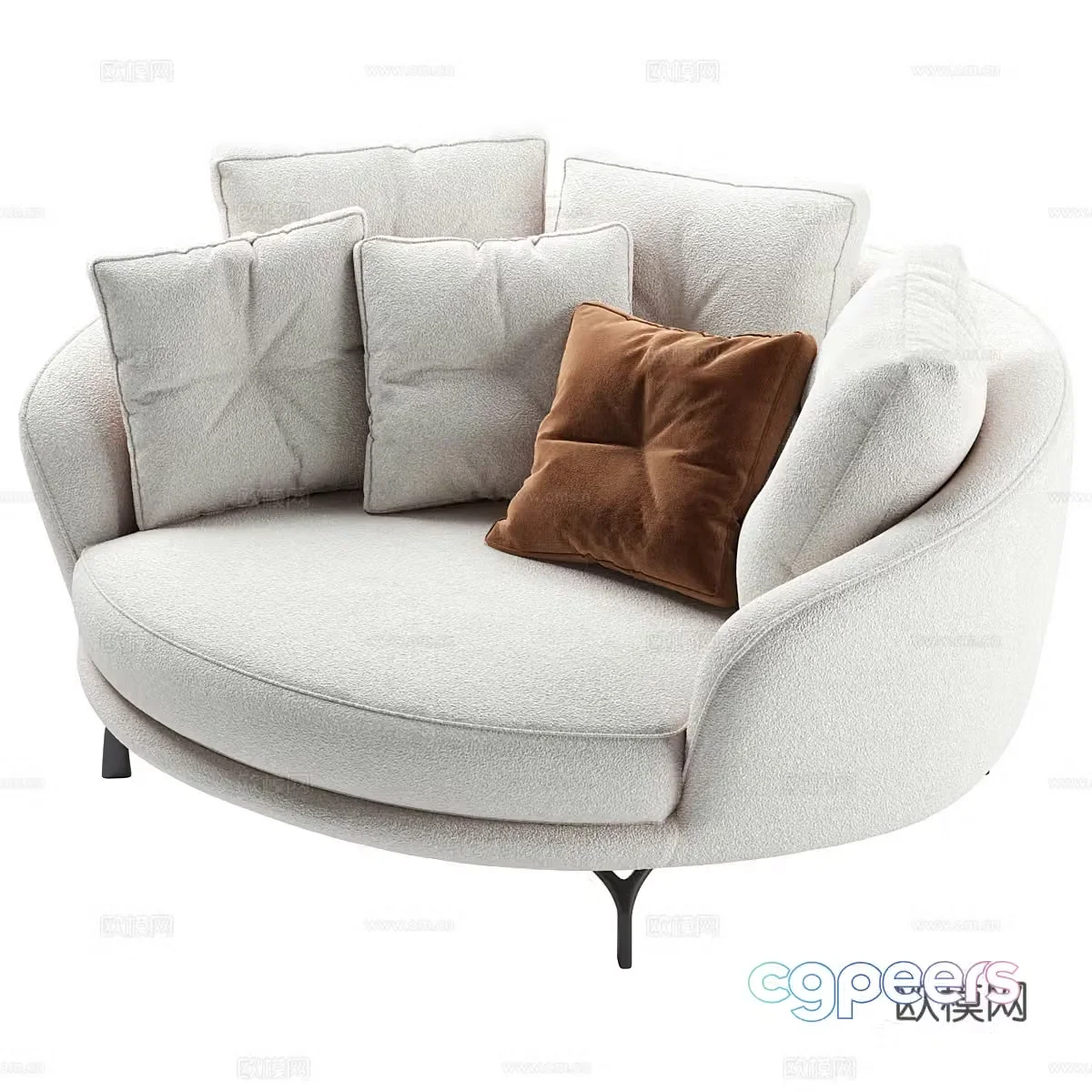 Ethos round sofa Valentini3d model