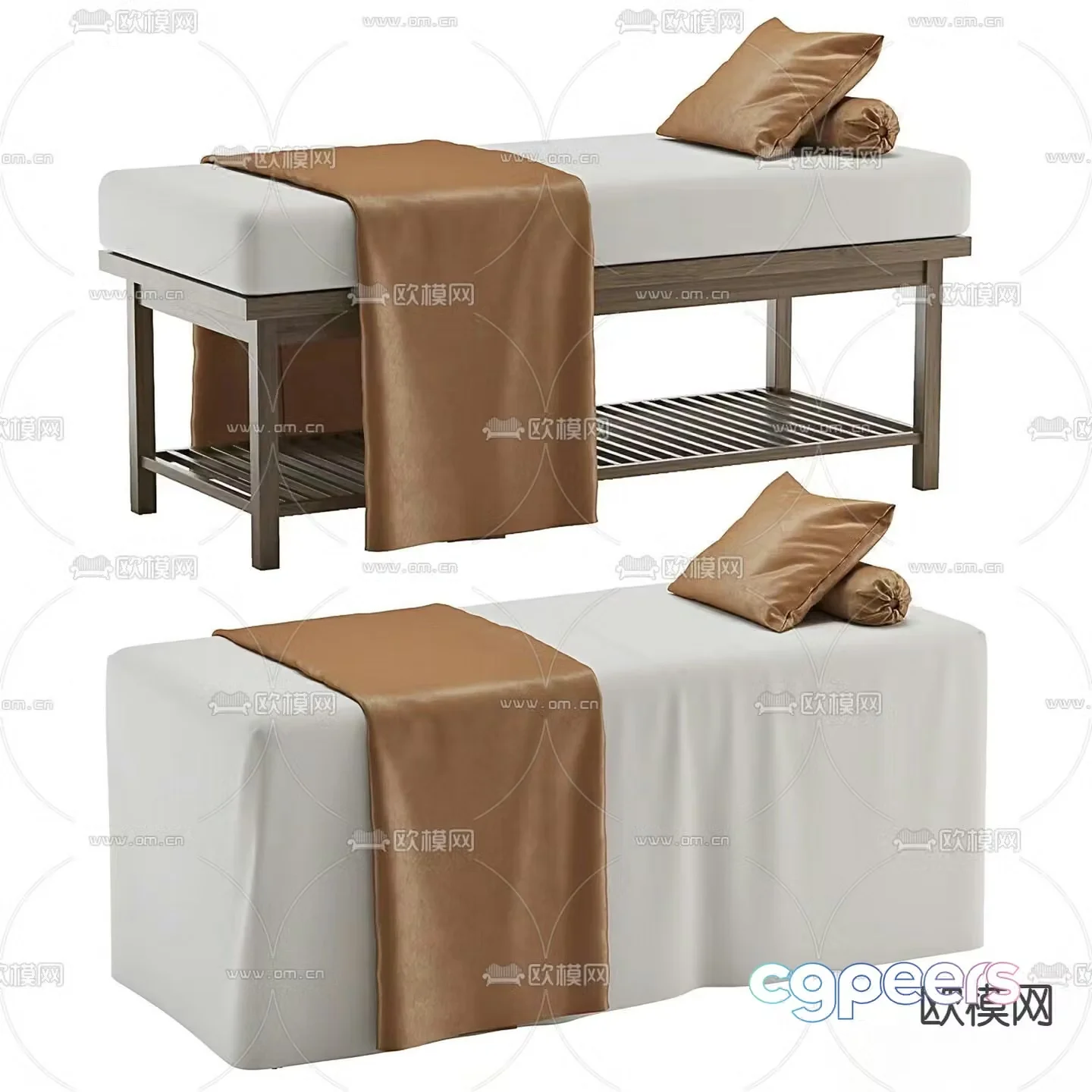 Massage bed care bed 3d model