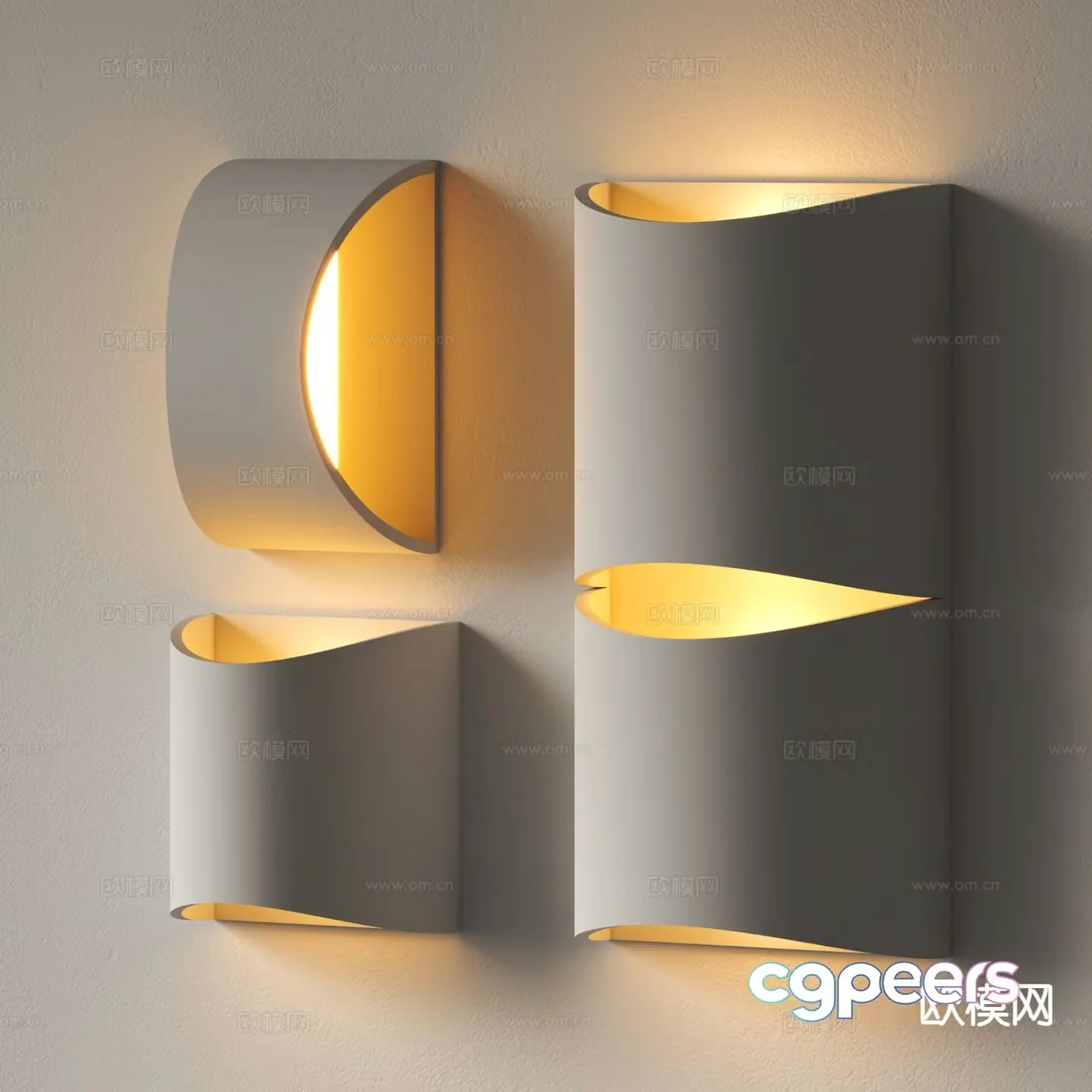 Modern plaster lamp wall lamp 3d model