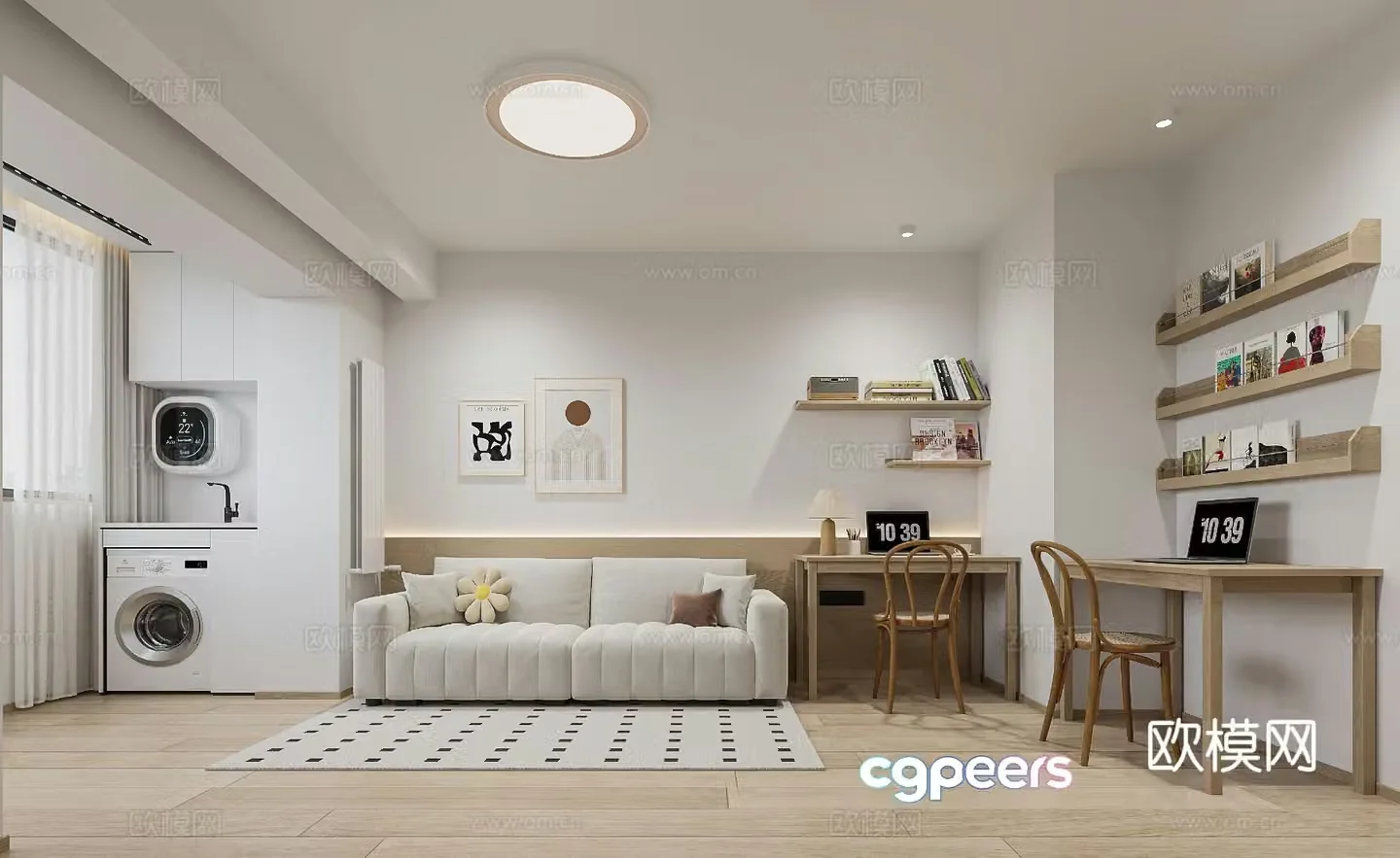 Nordic living room 3d model