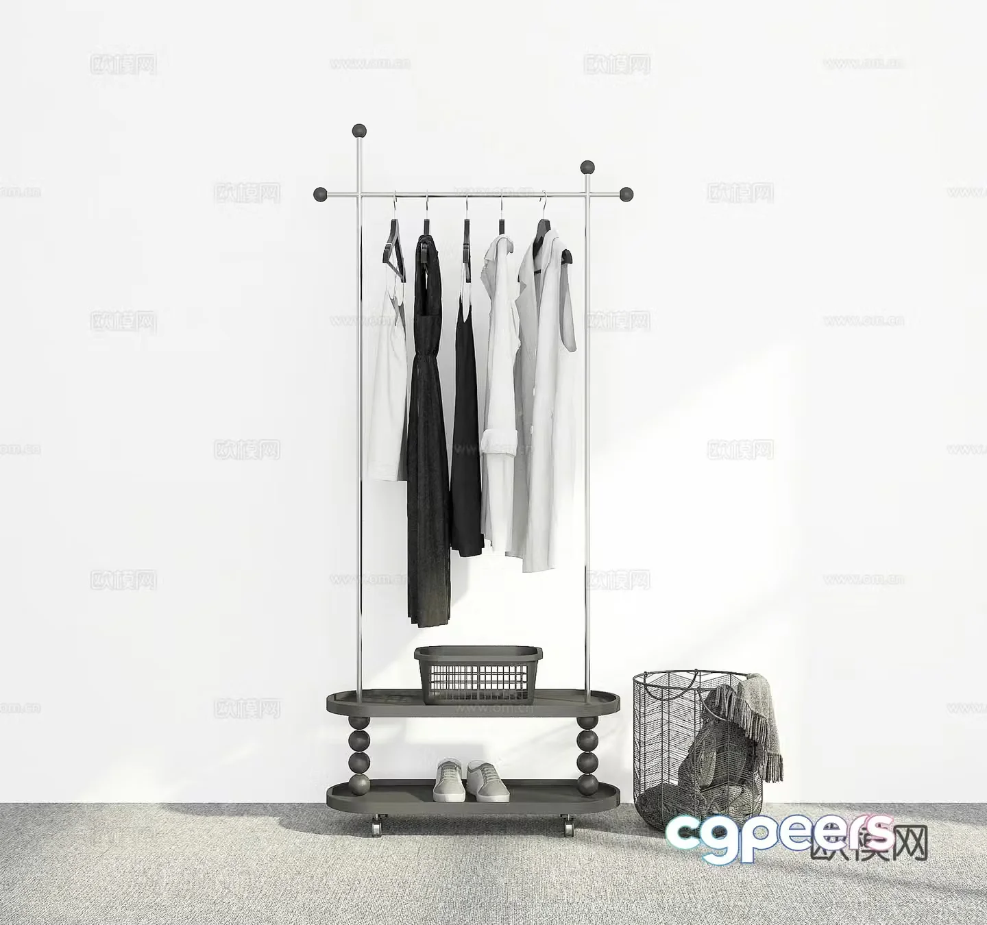 Modern clothes hanger 3d model