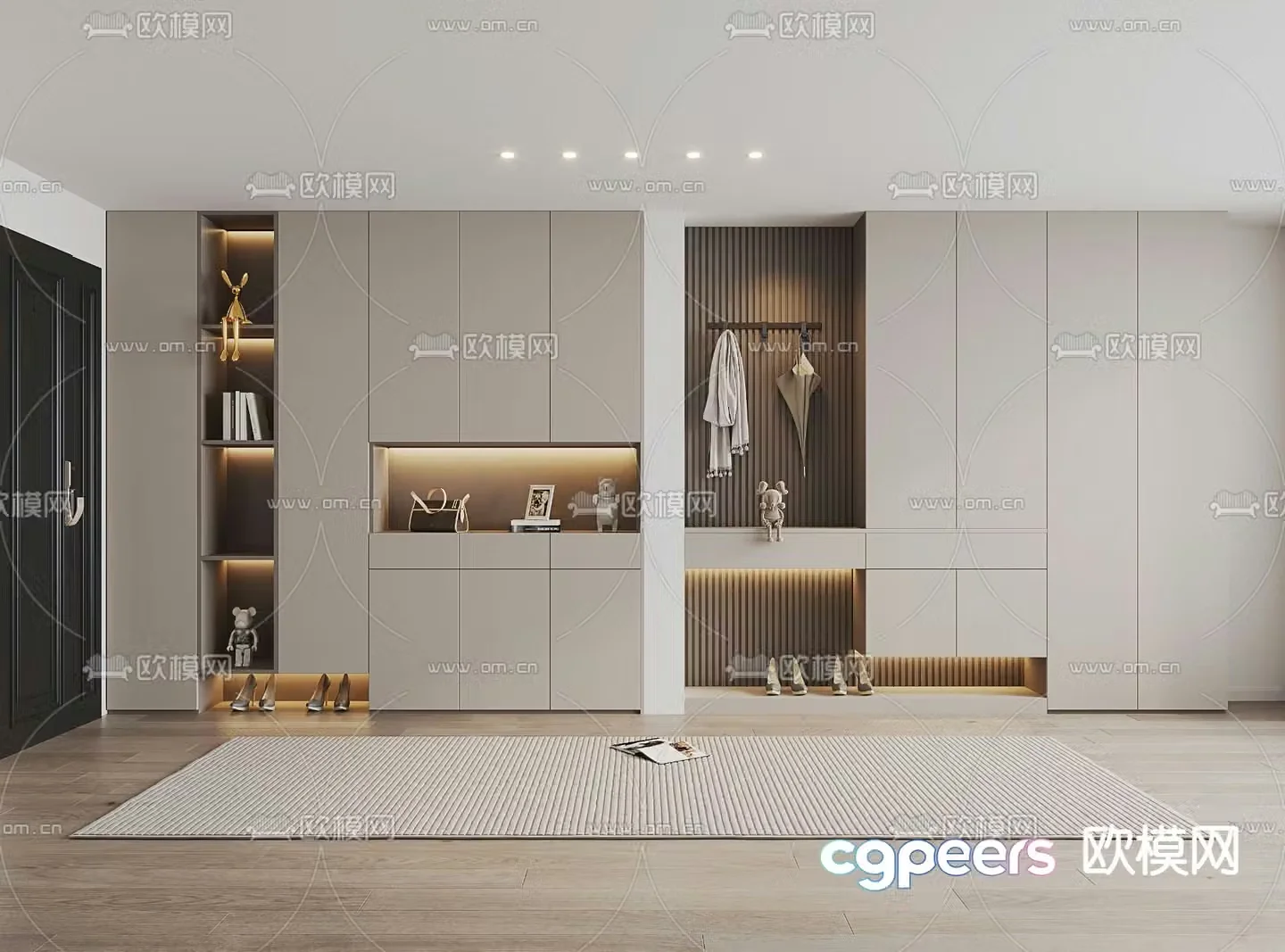 Entrance shoe cabinet 3D model