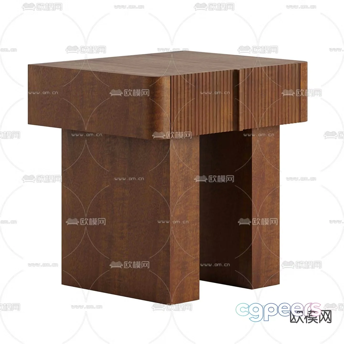 Merritt modern bedside table 3d model