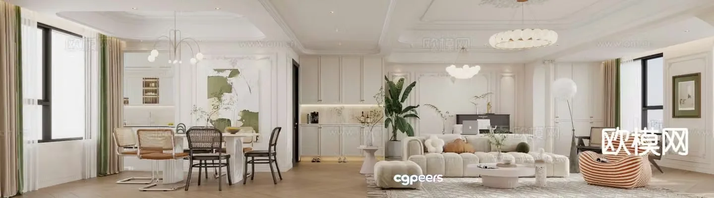 French restaurant 3d model
