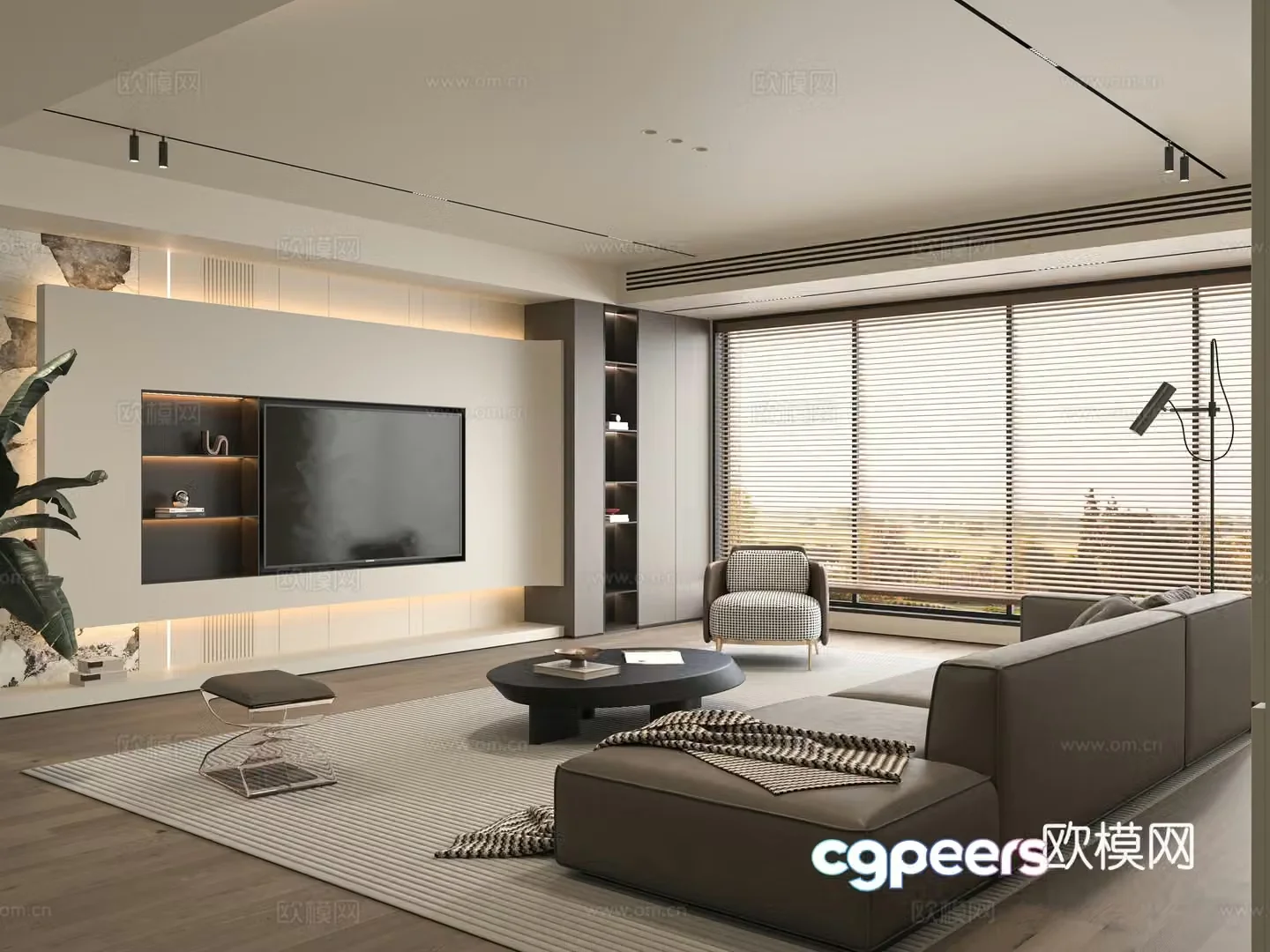 Minotti modern Italian living room 3d model