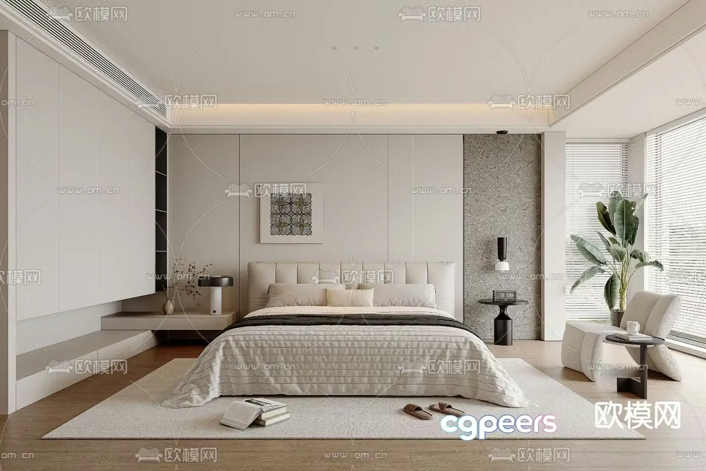 Modern bedroom Master bedroom Master room 3d model