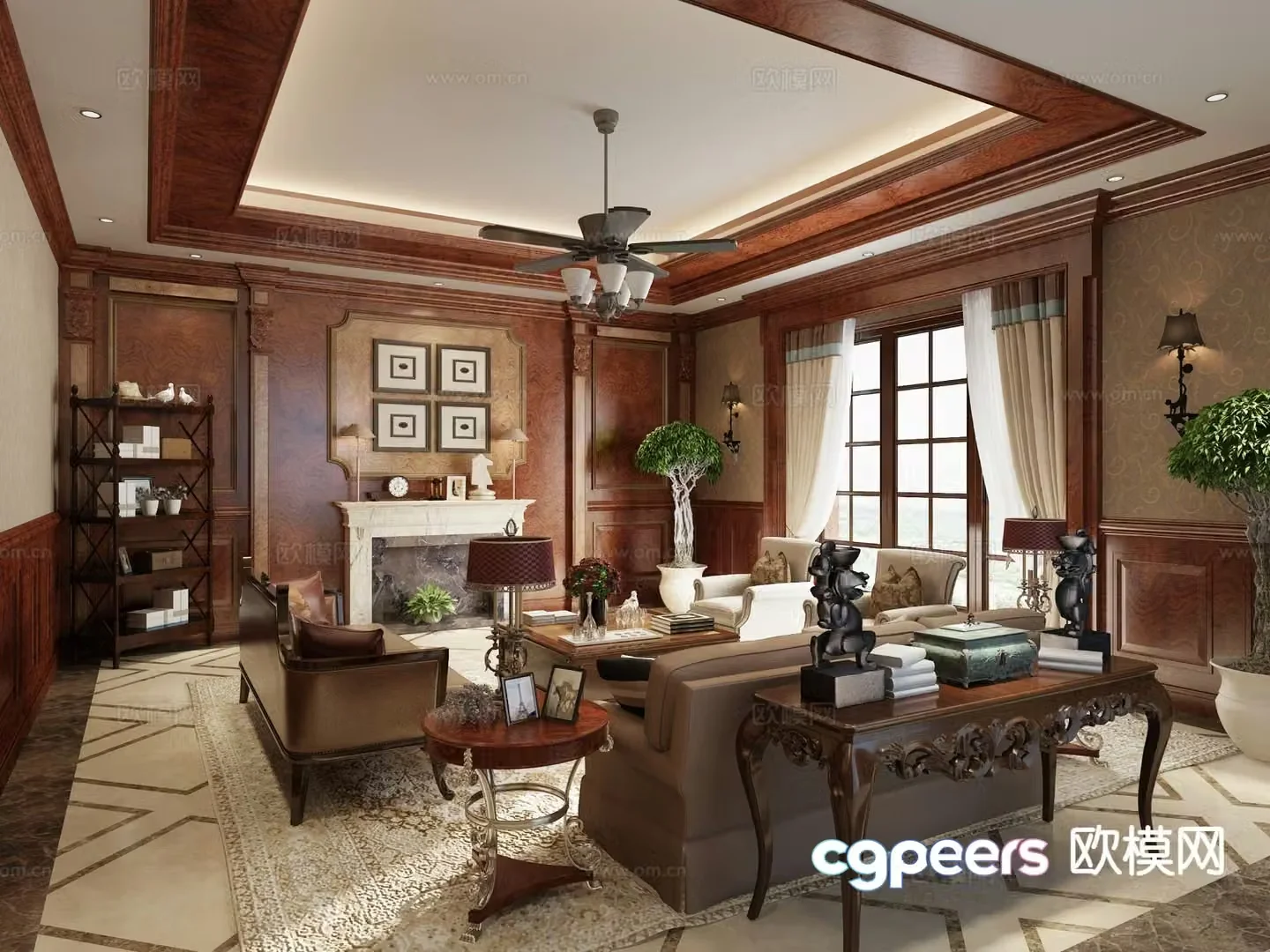 Southeast Asian living room 3d model