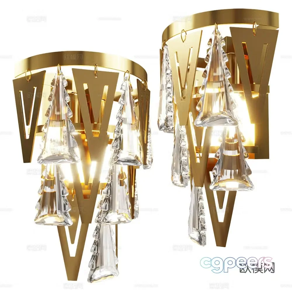 Light luxury style wall lamp 3D model