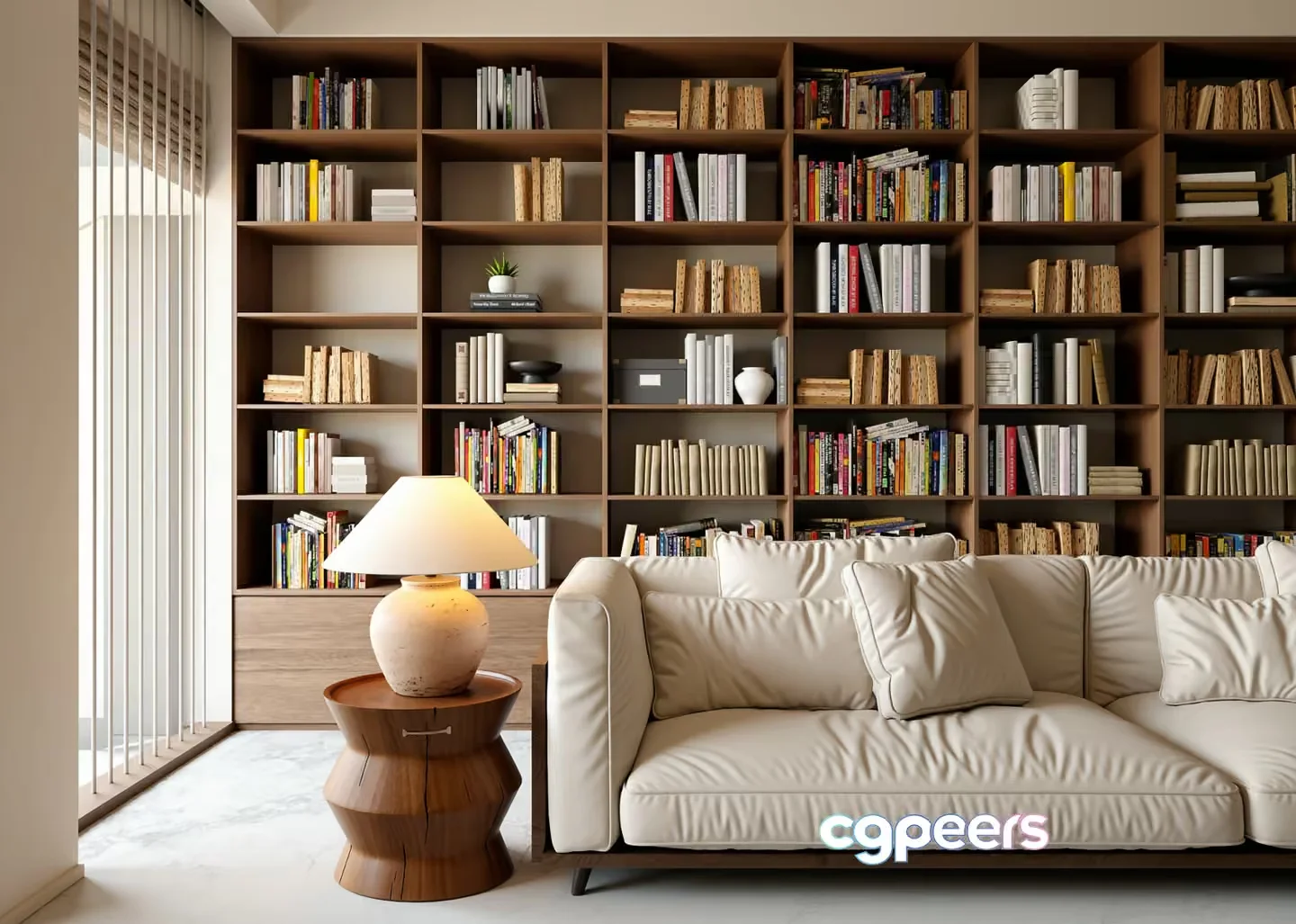 Modern White Sofa 3D Model – 10964 – VRAY Render