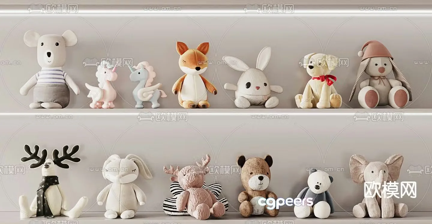 Plush toy doll doll 3d model