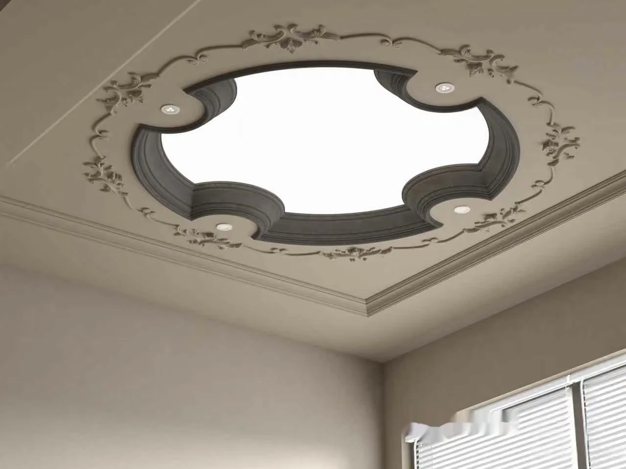 A Ceiling With A Decorative Design 3D Model – 15139 – VRAY Render