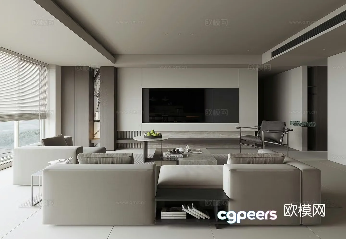 Modern living room 3d model