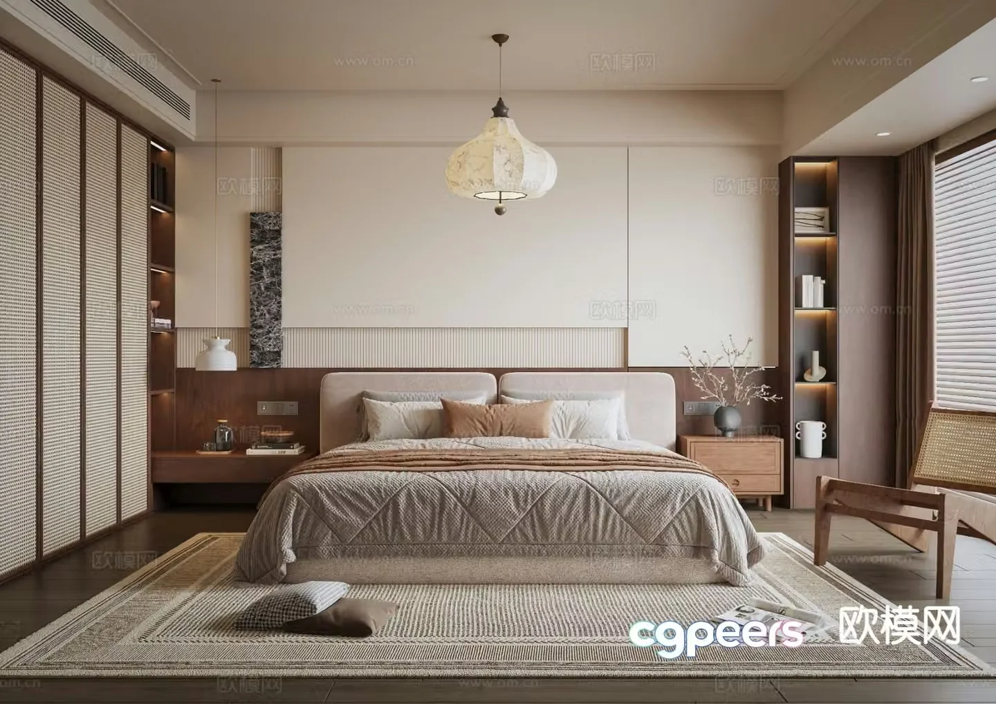 Medieval style bedroom master bedroom 3d model
