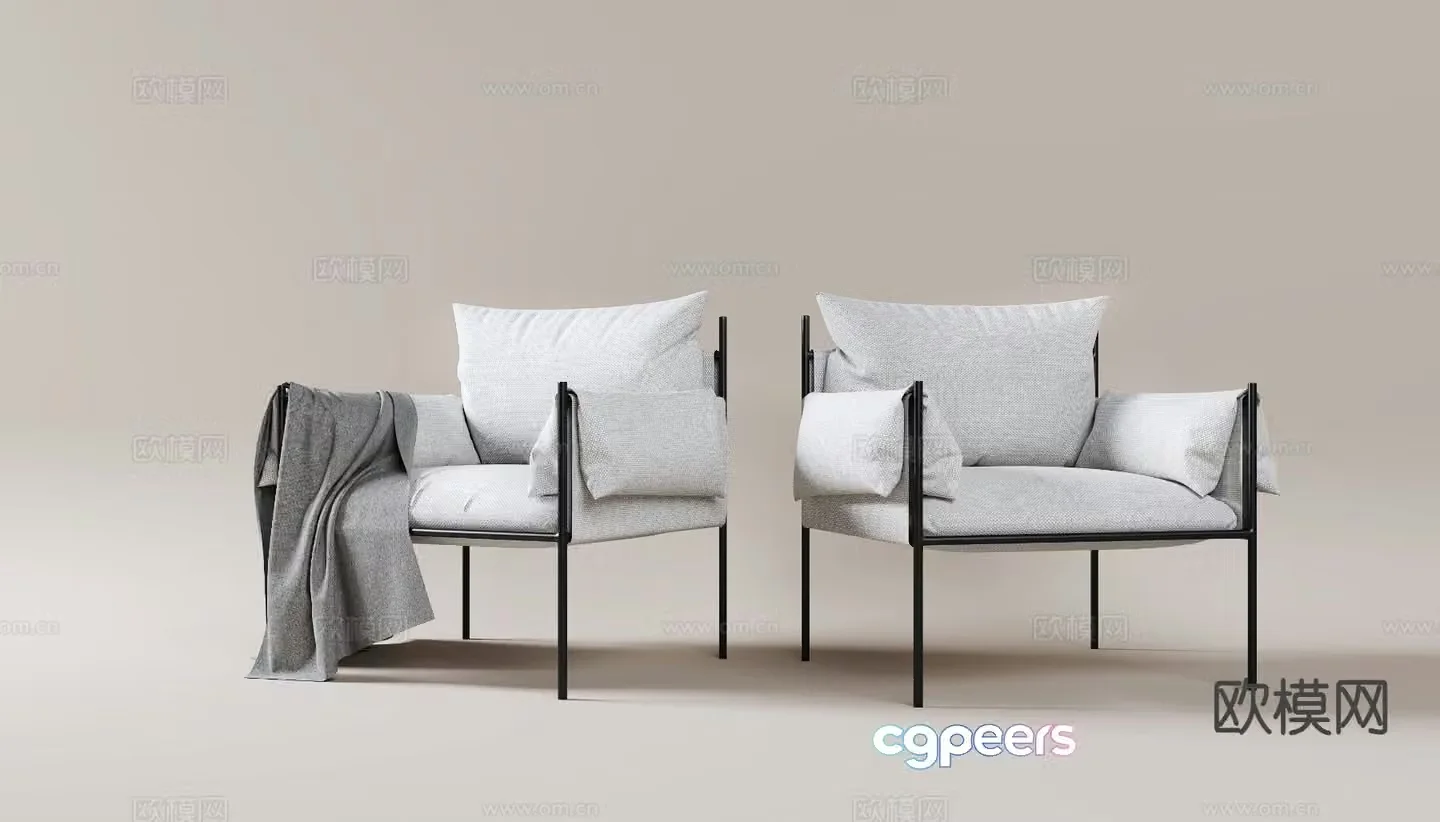 Modern chair leisure chair 3d model
