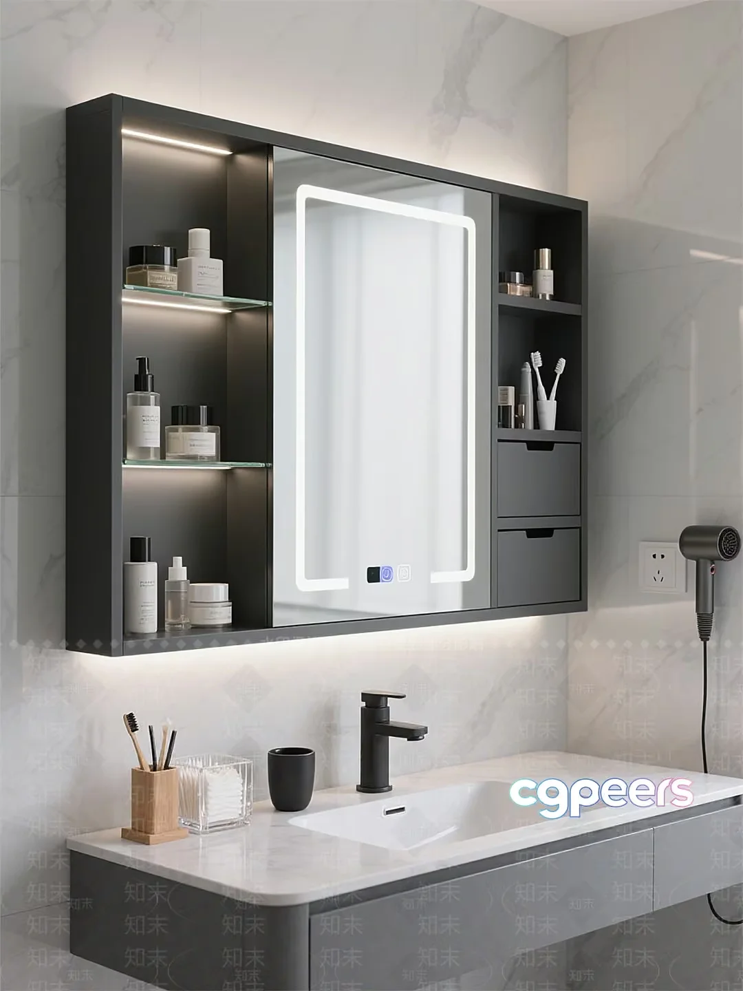 Modern Bathroom Sink 3D Model – 8403 – VRAY Render