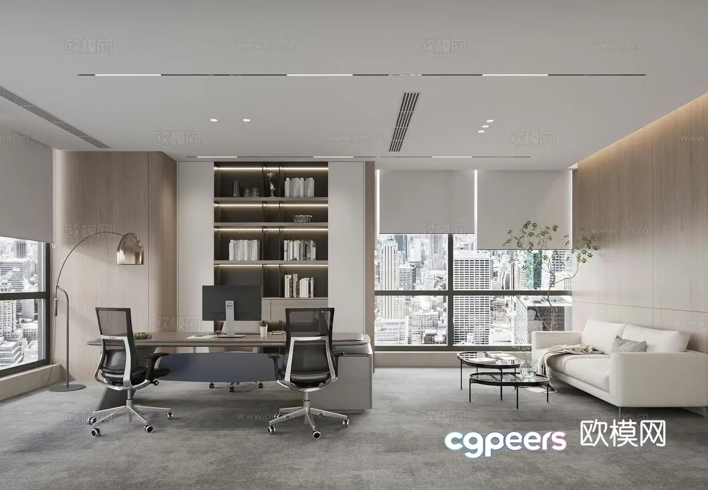 Modern manager office 3d model