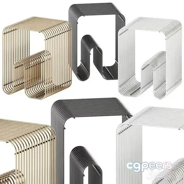3ds Max Free – Curva Stool Side Table by AYTM