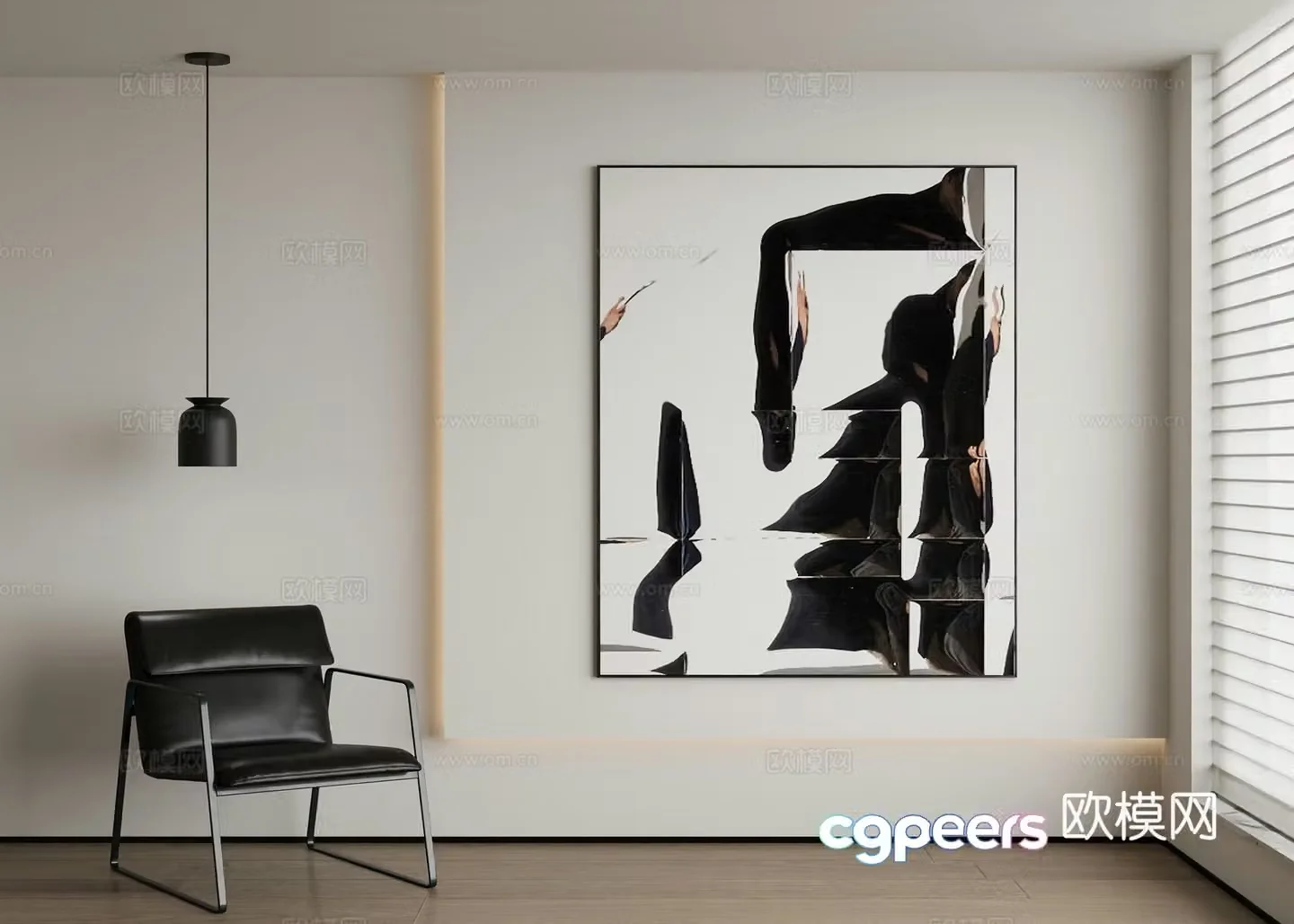 Modern decorative painting 3d model