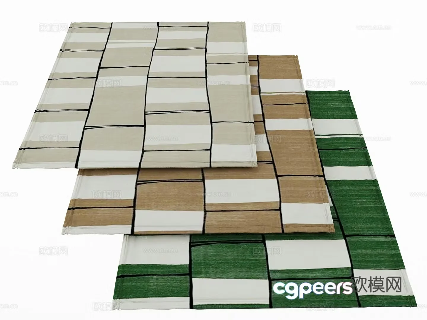 Modern carpet 3d model