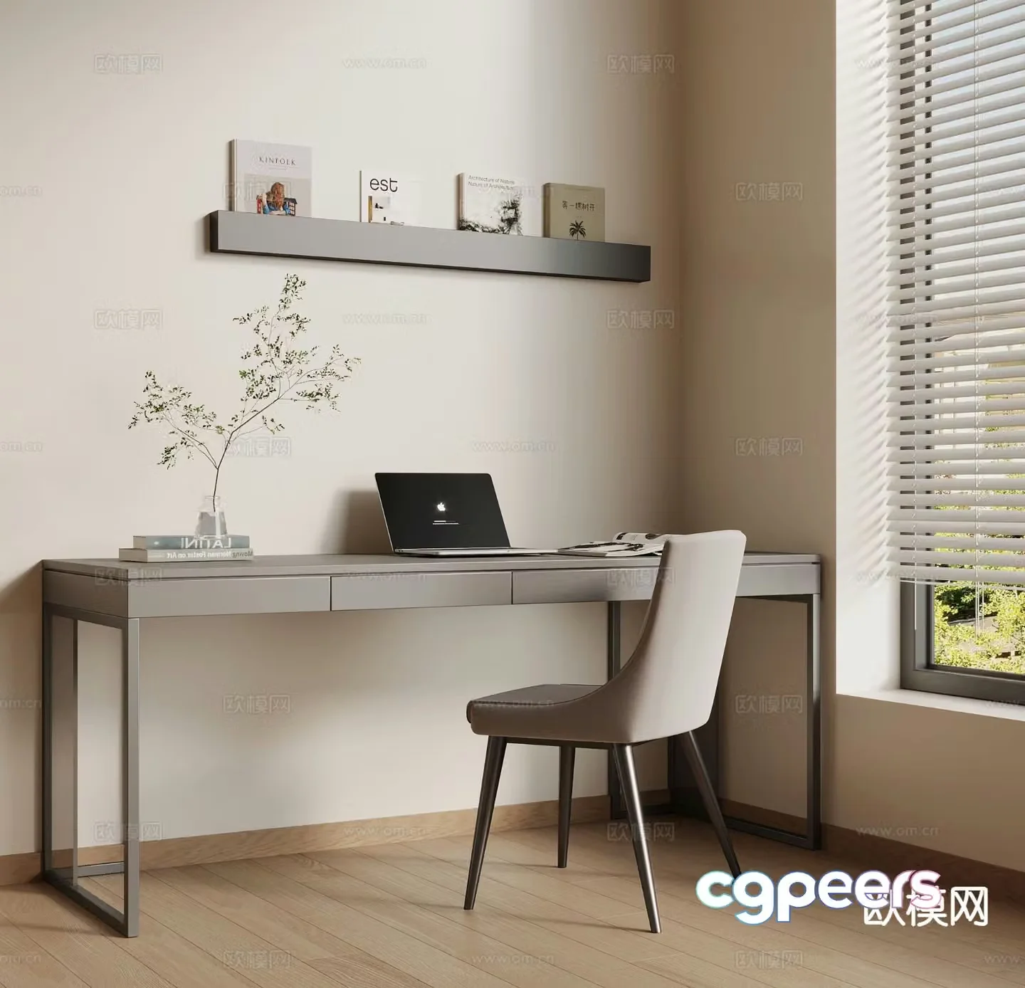 Modern desk 3d model