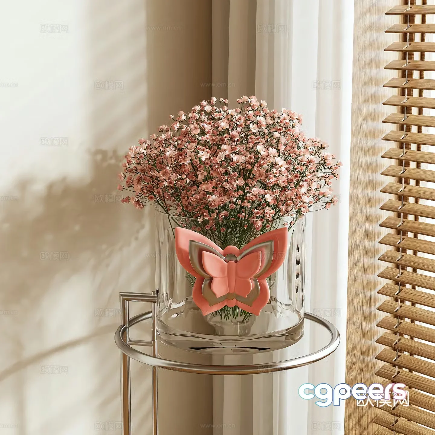 Vase Flower Art Flower Arrangement Flower 3D Model