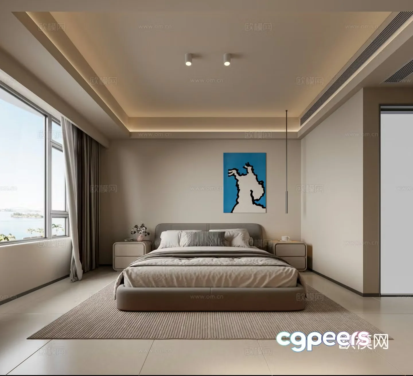 Modern bedroom 3d model