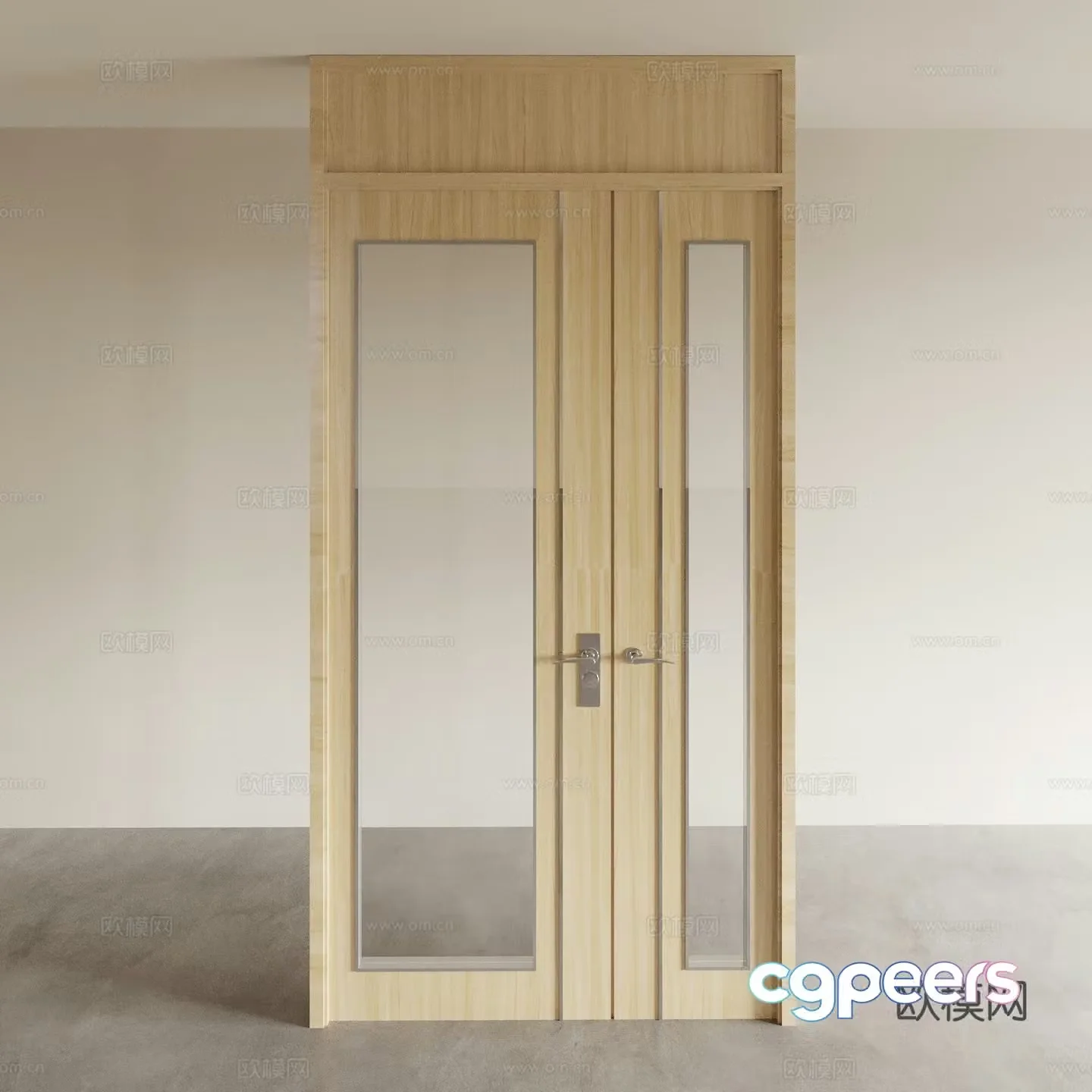 Modern interior door single door swing door door 3d model