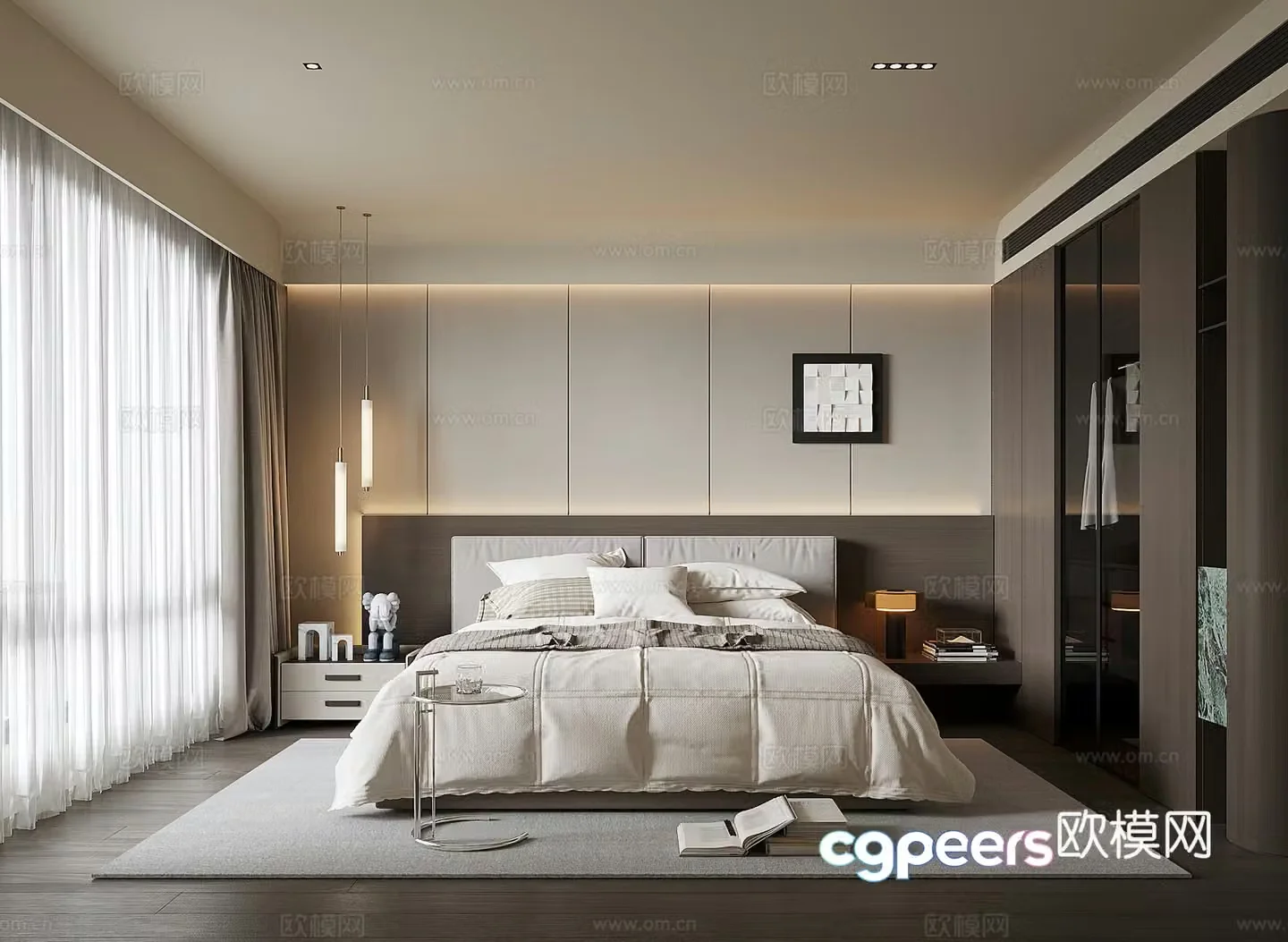 Modern home bedroom 3d model