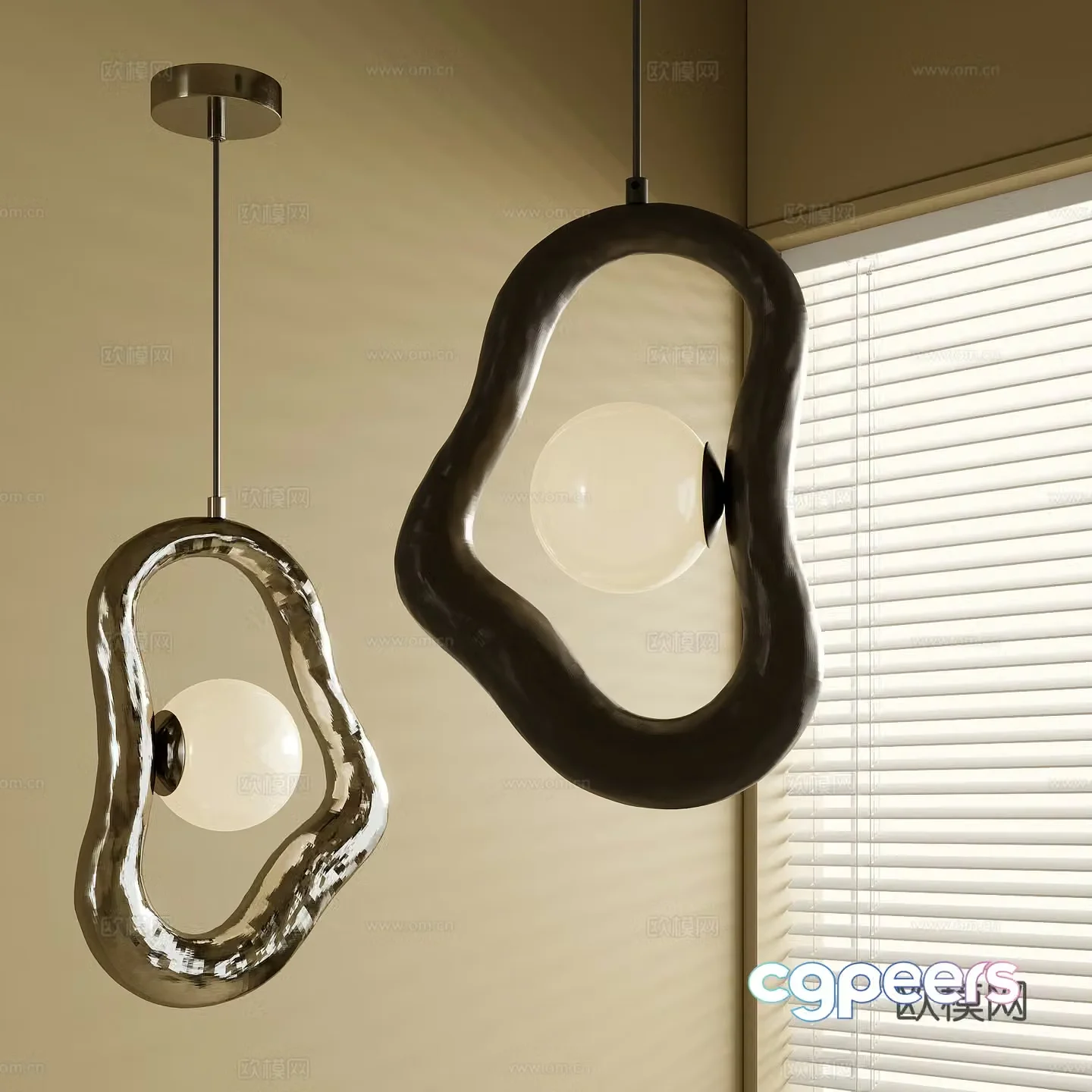 French chandeliers 3d model