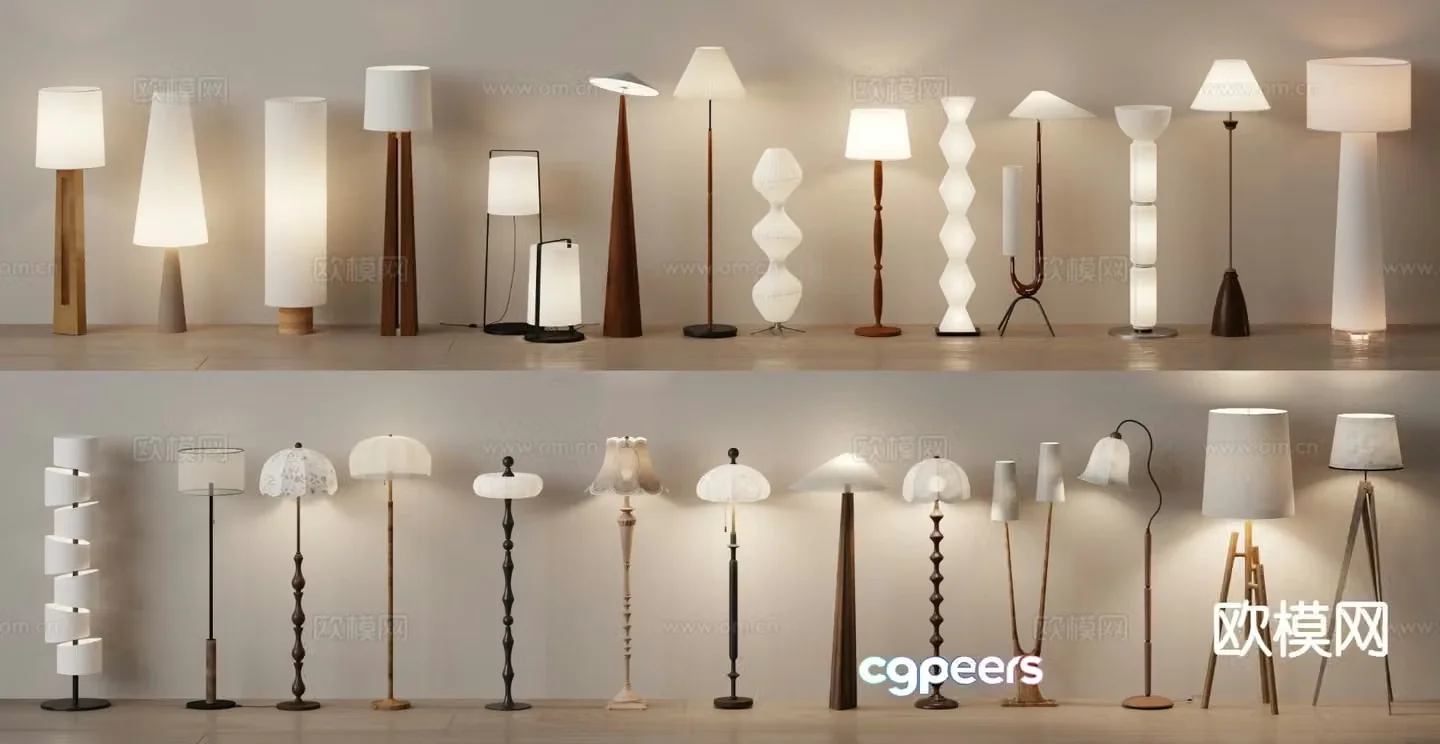 Wabi-sabi floor lamp artistic lamp 3d model