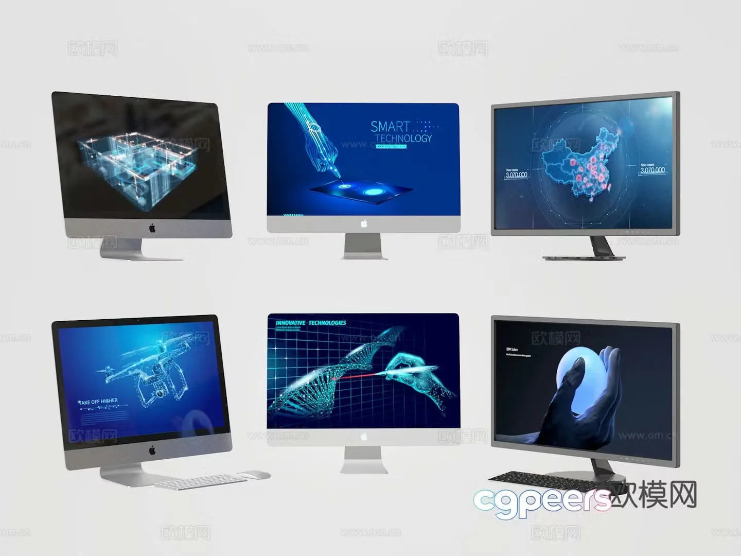 computer display screen 3d model
