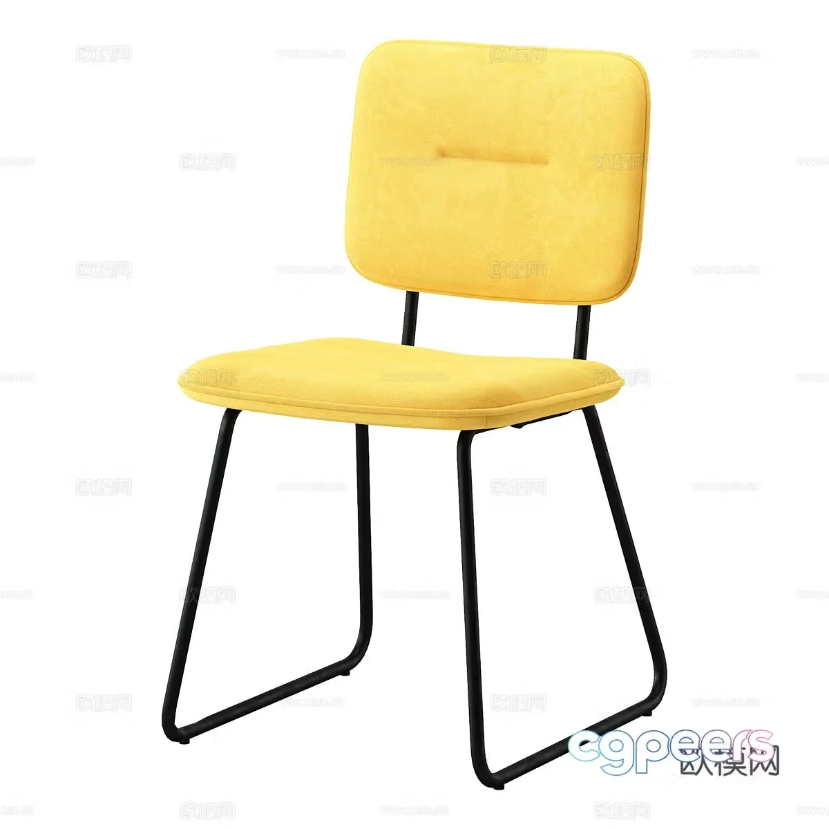 Modern simple single chair chair simple chair casual chair stool 3d model