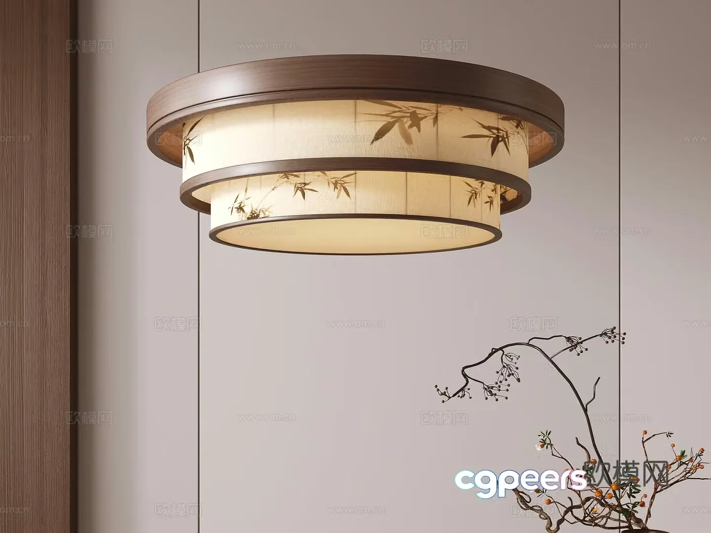 New Chinese ceiling light 3D model