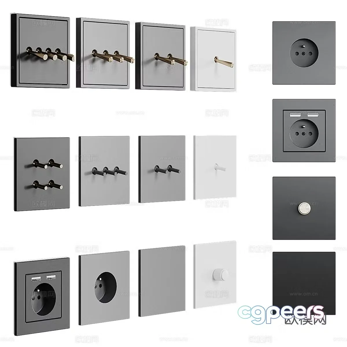 Switch Switch Board Switch Socket Base Socket 3D Model