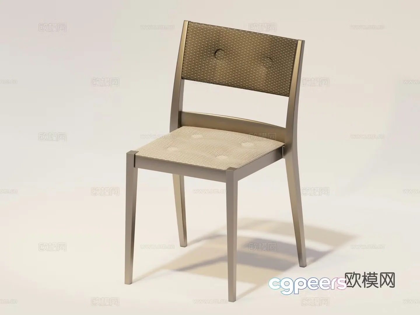 dedon modern French dining chairs courtyard garden outdoor chair rattan metal chair combination 3d model