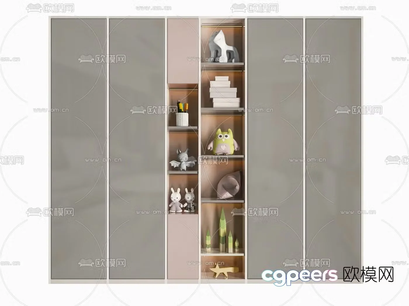 Modern children’s storage cabinet storage cabinet 3d model