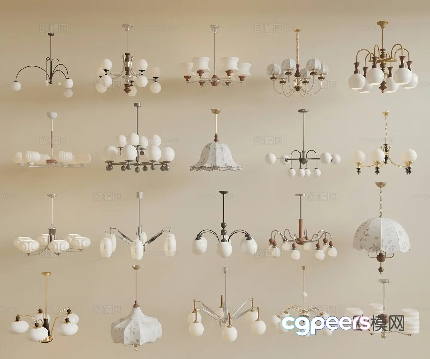 French medieval style chandelier Medium cream style chandelier Modern medieval style chandelier Living room chandelier Dining 3D model