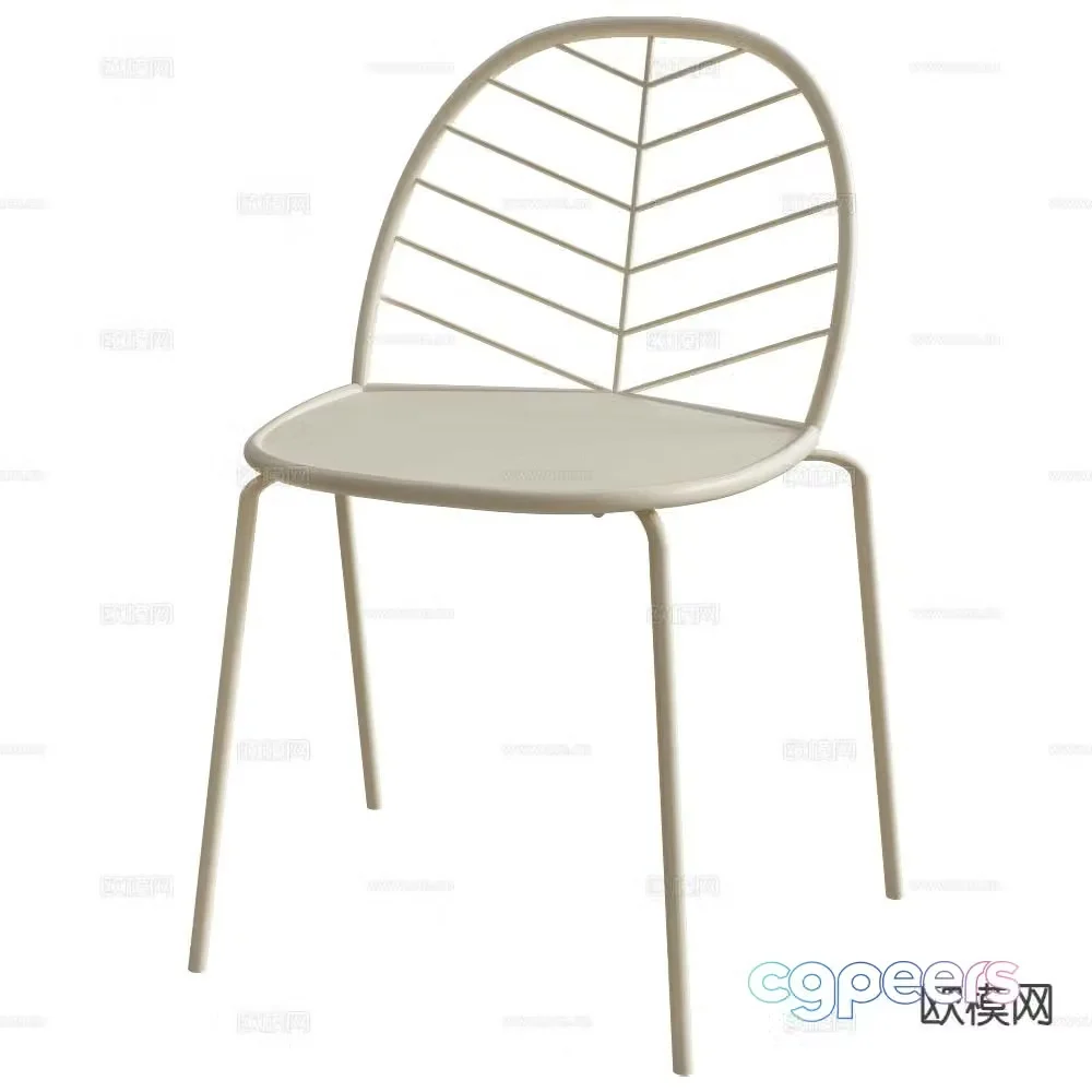 Castil Nordic Leaf Chair Dining Chair 3d model