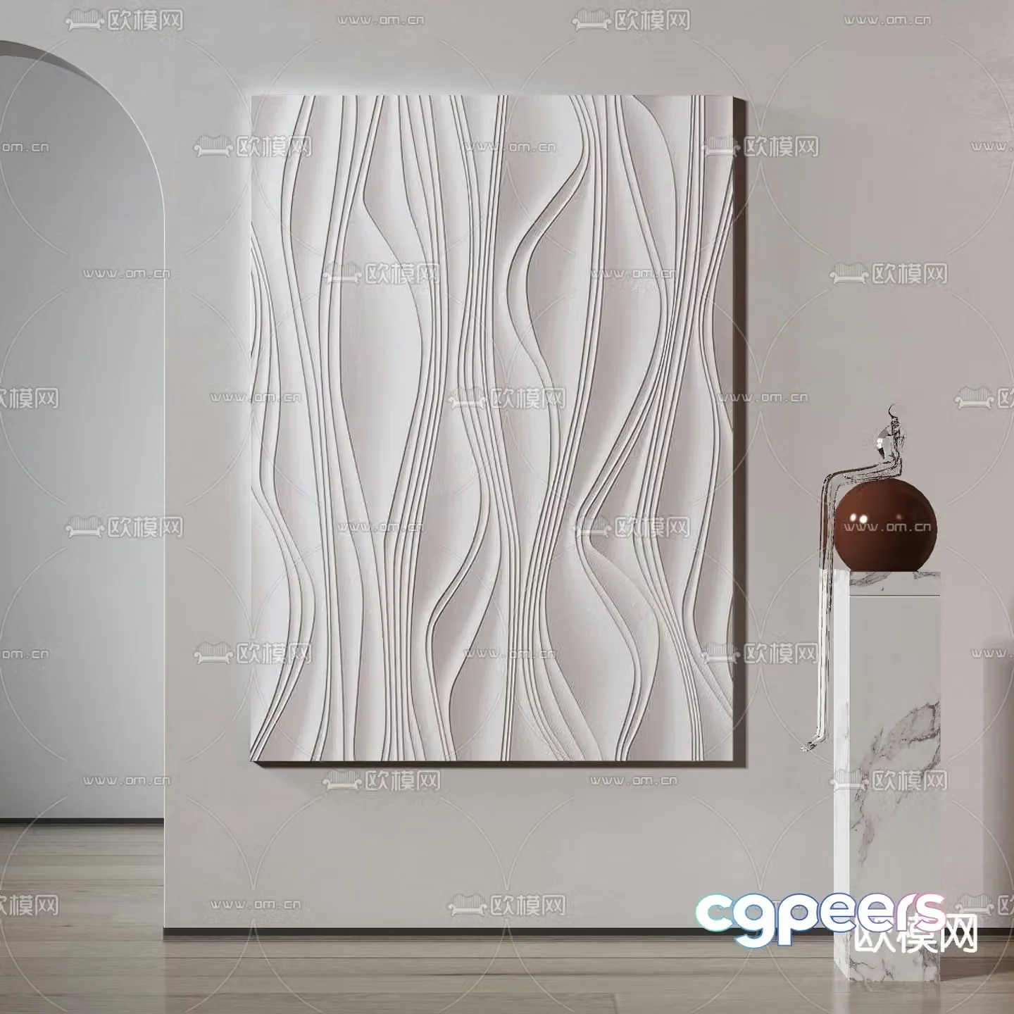 Three-dimensional painting texture painting decorative painting 3d model