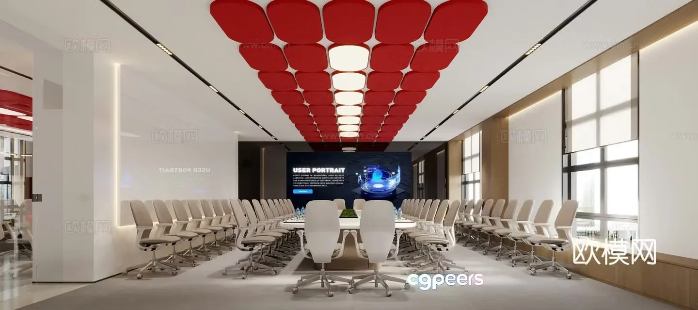 Modern conference room 3d model
