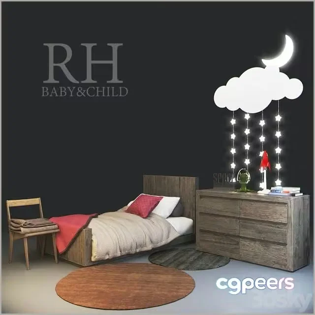 3ds Max Free – RH Thayer Platform Bed