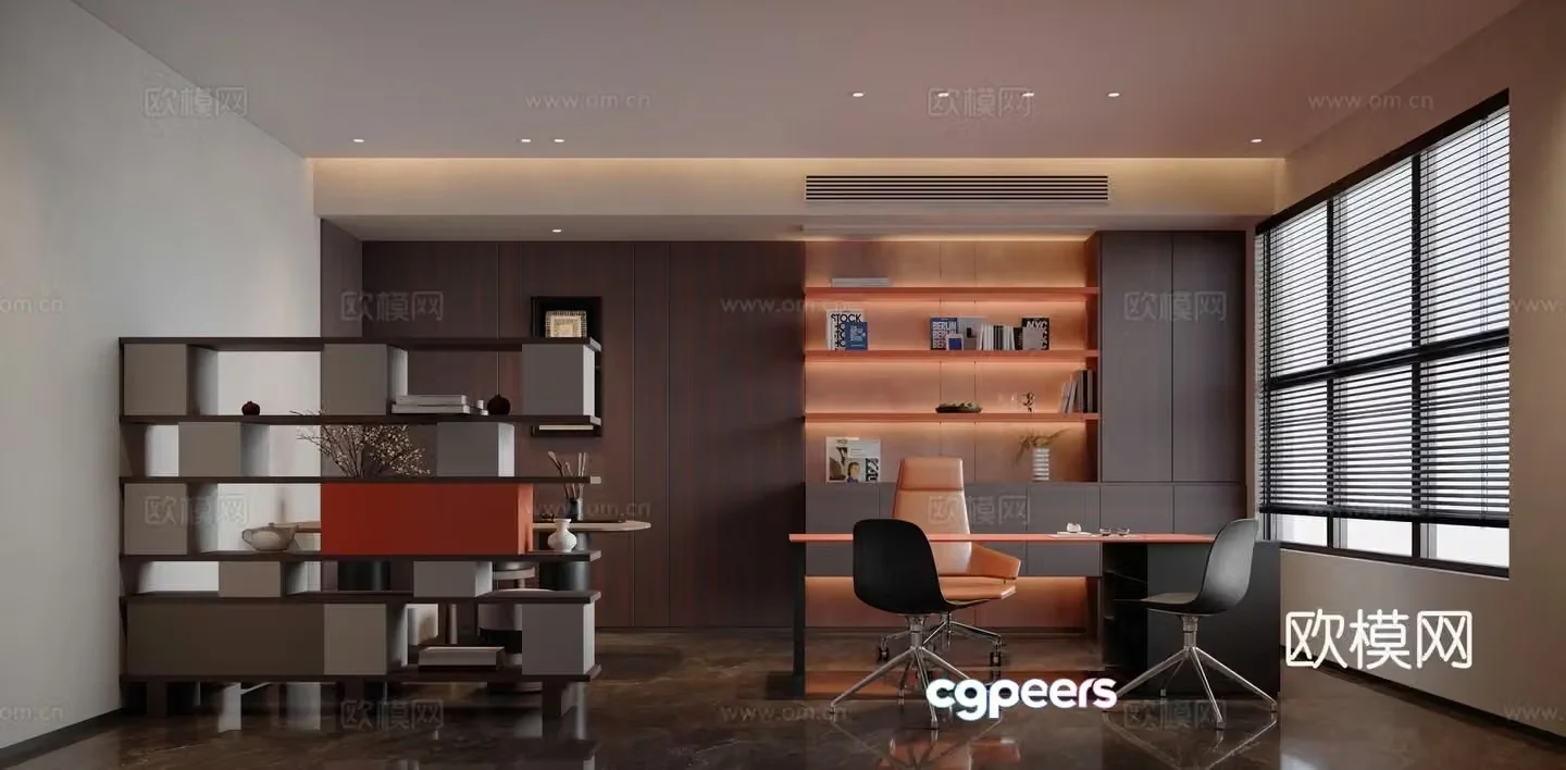 Modern manager office 3d model