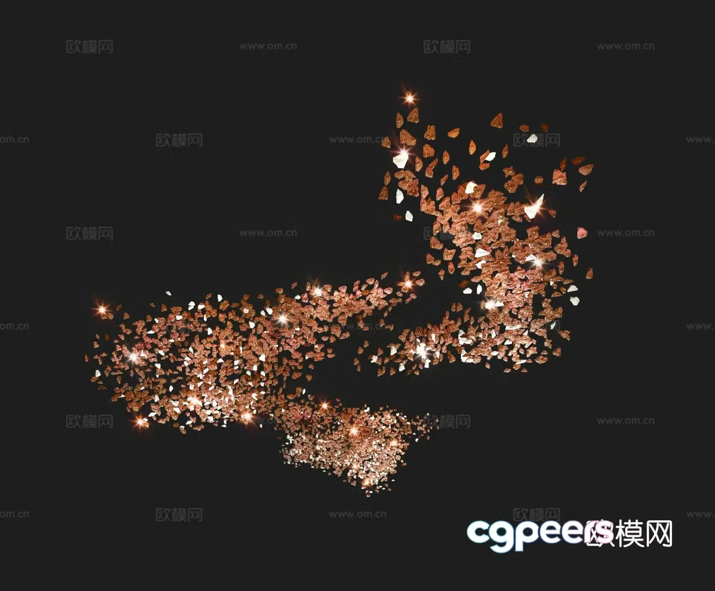 Light luxury chandelier crystal chandelier 3d model